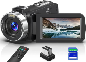 8K 64MP Video Camera Camcorder with IR Night Vision Vlogging Camera, 18X Digital Zoom Touch Screen WiFi Camcorder for YouTube with 32G SD Card, 2.4G Remote Control, Microphone...