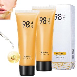 Aizhenqian Gold Foil Peel-Off Mask 98.4% - Anti-Wrinkle Golden Mask for Deep Cleansing, Exfoliation, and Moisturization - Blackhead Removal, Collagen Boost - 24k Gold Face Mask...