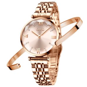 CIVO Womens Watches Analogue Set Designer Stainless Steel Elegant Ladies Watches Waterproof Classic Dress Casual Wrist Watches for Woman Rose Gold
