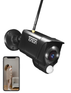 Tonton 3MP CCTV Camera Outdoor, WiFi Floodlight Security Camera with Color Night Vision, PIR Motion Detection with Siren & Email Alerts, 2 way Audio, SD Card Slot, Alternatively...