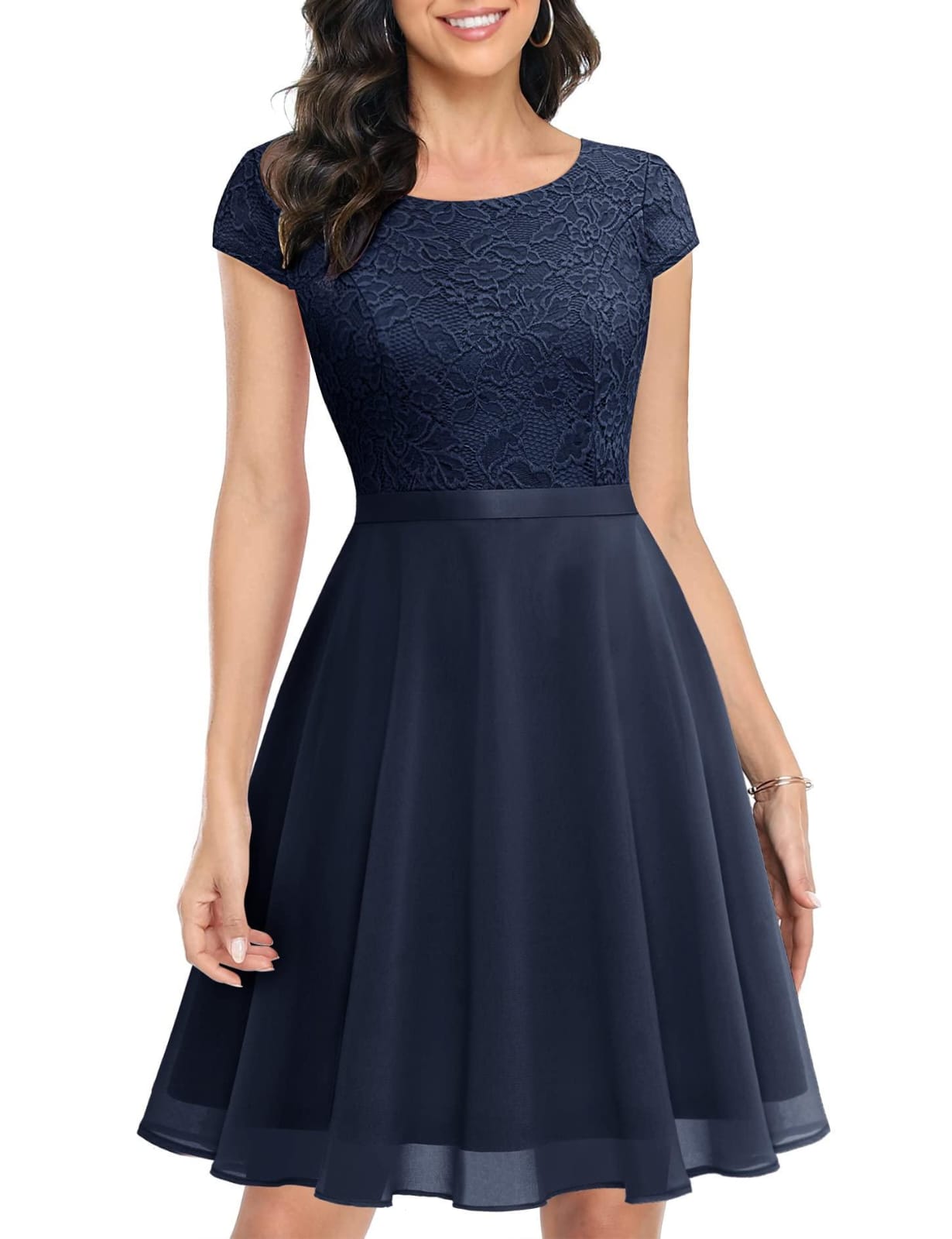 Brand New UOTORI Women's Floral Lace Short Bridesmaid Dress