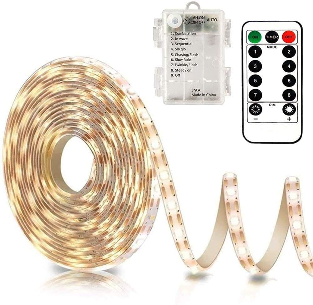 CCILAND 3m Battery LED Strip Lights with Remote Control