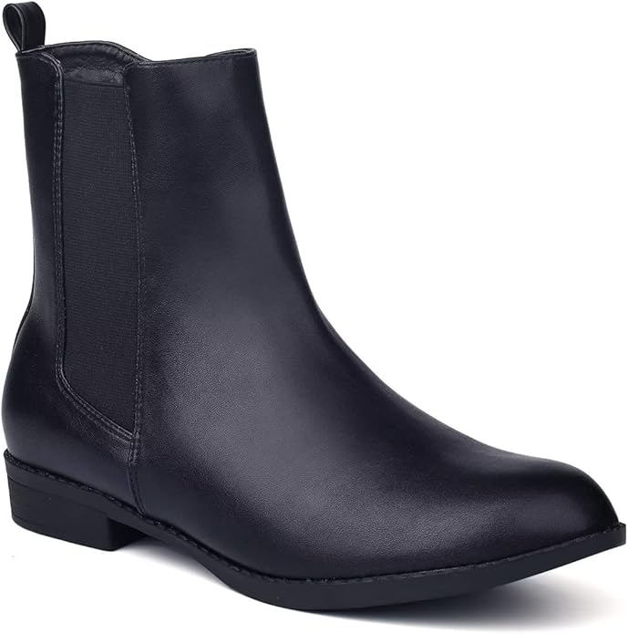 ComeShun Comfort Side Zip Chelsea Ankle Boots