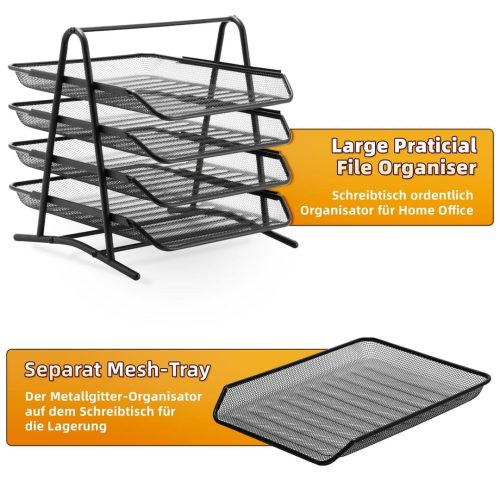Marbrasse Desk Letter Tray Organizer Paper Tray Stackable - Image 6