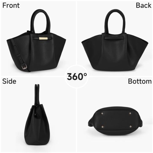 ACUYE Tote Bag for Women - Faux Leather Work Tote Purse with Top Handle - Trendy Y2K Handbag - Image 4