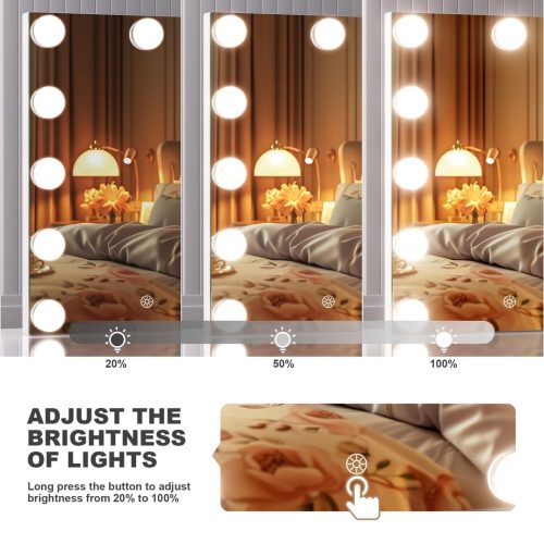 Hasipu Hollywood 29 x 35cm Vanity Mirror with Lights - Image 3