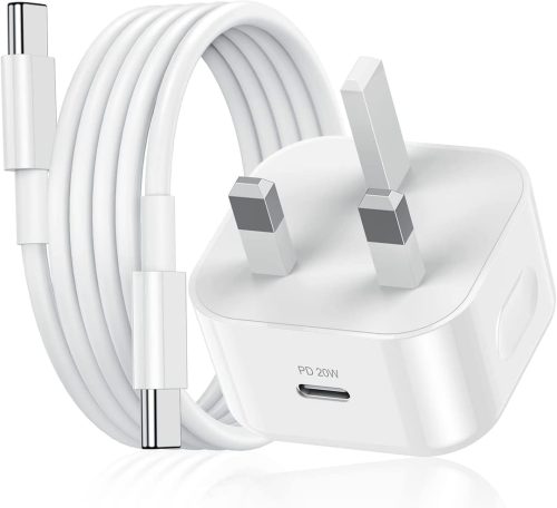 iPad Charger and Plug, 20W USB C Charger for iPad Pro and Cable 2M, Type C Fast Wall charger Adapter USB C to C Cable for Apple/iPhone15/16 Pro/iPad Pro 12.9/11 inch,iPad Air 5/4,Samsung Galaxy S23